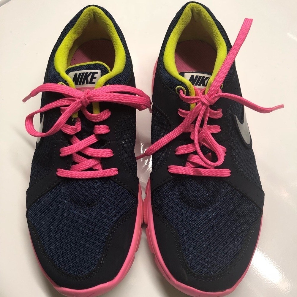 LNike Flex Experience RN 2 blue gray pink sneakers